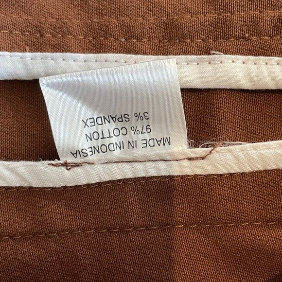 Short Blazer with asymetrical pocket detail Caramel  Brown Cotton - Picture 13 of 13